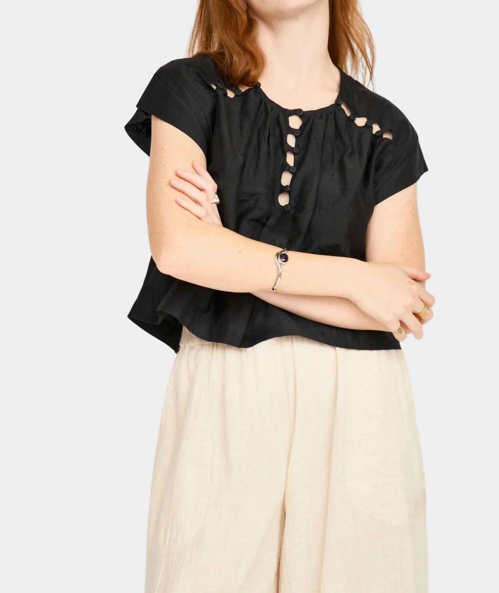 NEW MIRTH merida cut out top in black